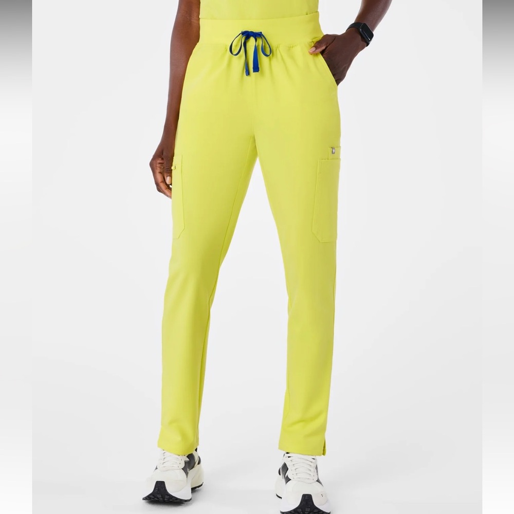 FIGS Serving Lime High Waist Yola - Skinny Scub Pants